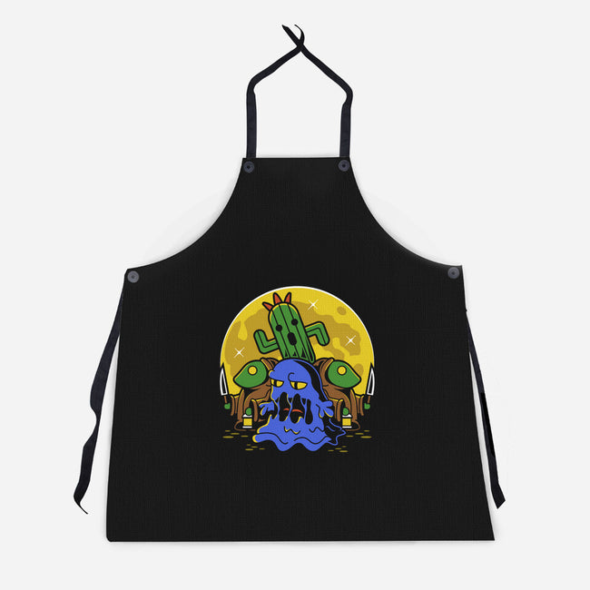Moonlight Night Enemies-unisex kitchen apron-Logozaste