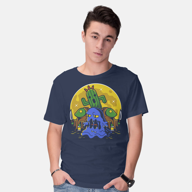 Moonlight Night Enemies-mens basic tee-Logozaste