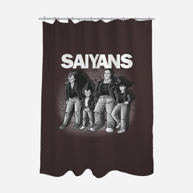 The Saiyans-none polyester shower curtain-trheewood