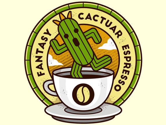 Cactuar Espresso Coffee-none beach towel-Logozaste by TeeFury