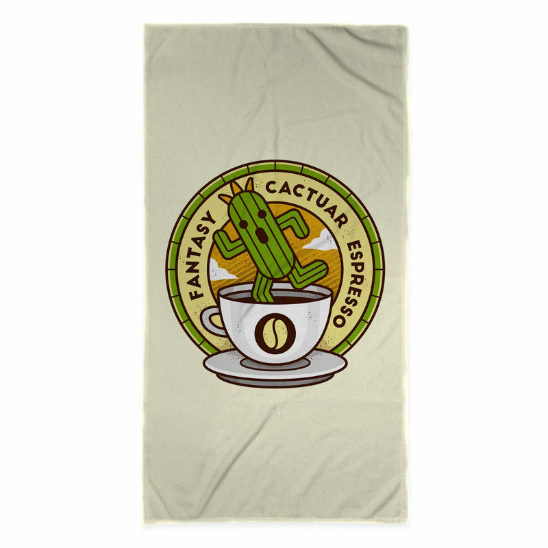 Cactuar Espresso Coffee-none beach towel-Logozaste by TeeFury