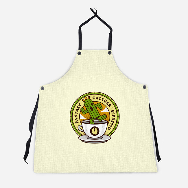 Cactuar Espresso Coffee-unisex kitchen apron-Logozaste