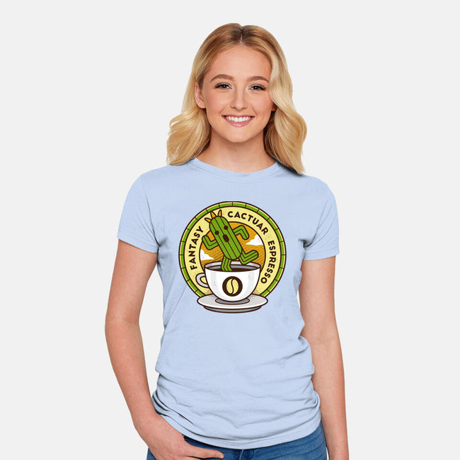 Cactuar Espresso Coffee-womens fitted tee-Logozaste