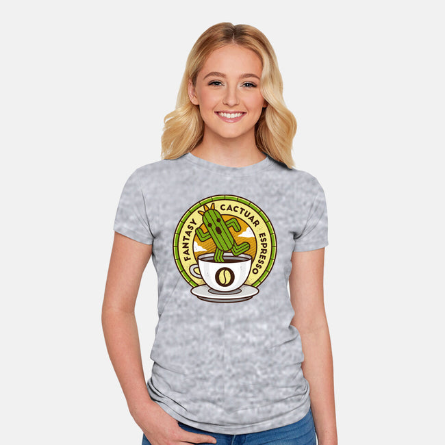 Cactuar Espresso Coffee-womens fitted tee-Logozaste