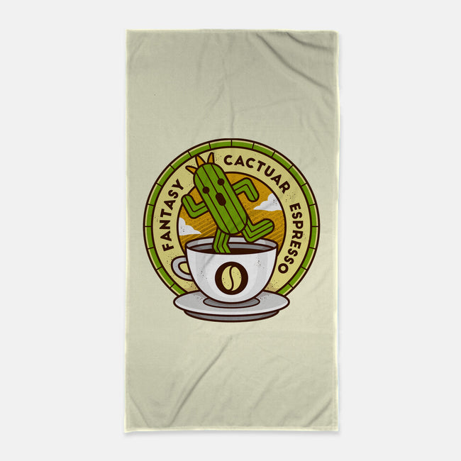 Cactuar Espresso Coffee-none beach towel-Logozaste by TeeFury