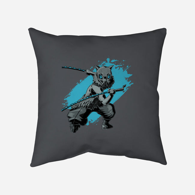 Dark Inosuke-none removable cover w insert throw pillow-xMorfina