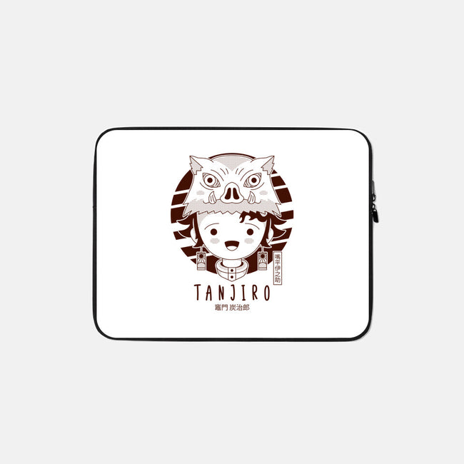 Masked Tanjiro-none zippered laptop sleeve-Logozaste
