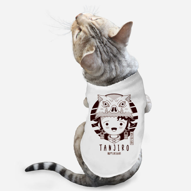 Masked Tanjiro-cat basic pet tank-Logozaste