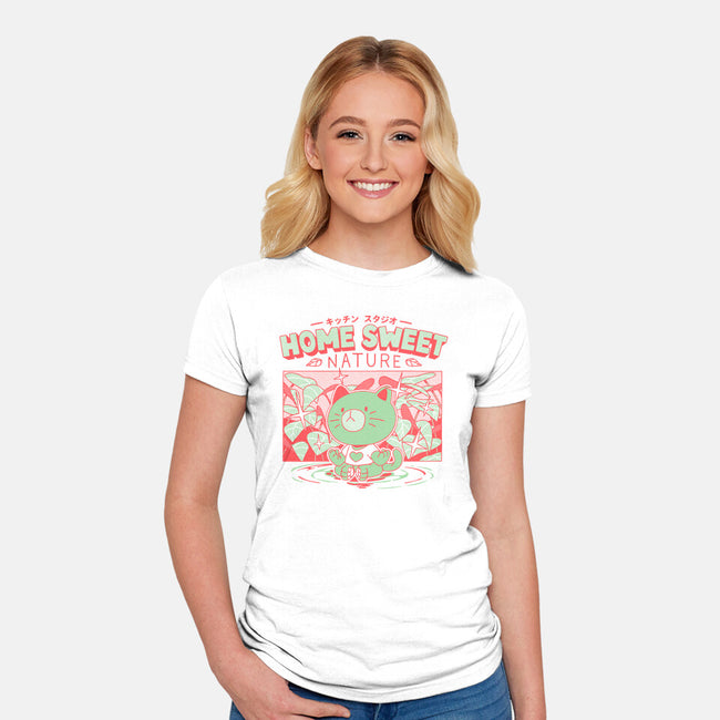 Home Sweet Nature-womens fitted tee-ilustrata