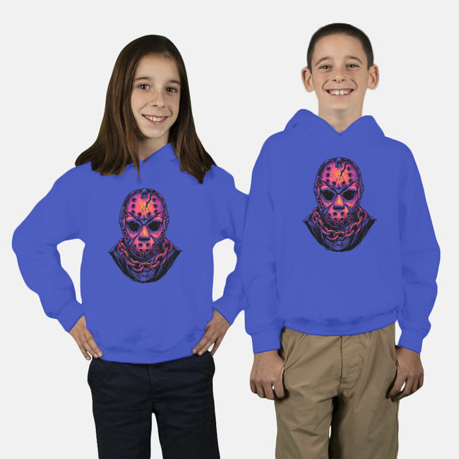 Glowing Camper-youth pullover sweatshirt-glitchygorilla