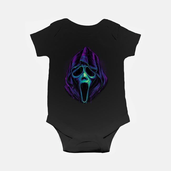 Glowing Ghost-baby basic onesie-glitchygorilla