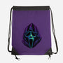 Glowing Ghost-none drawstring bag-glitchygorilla