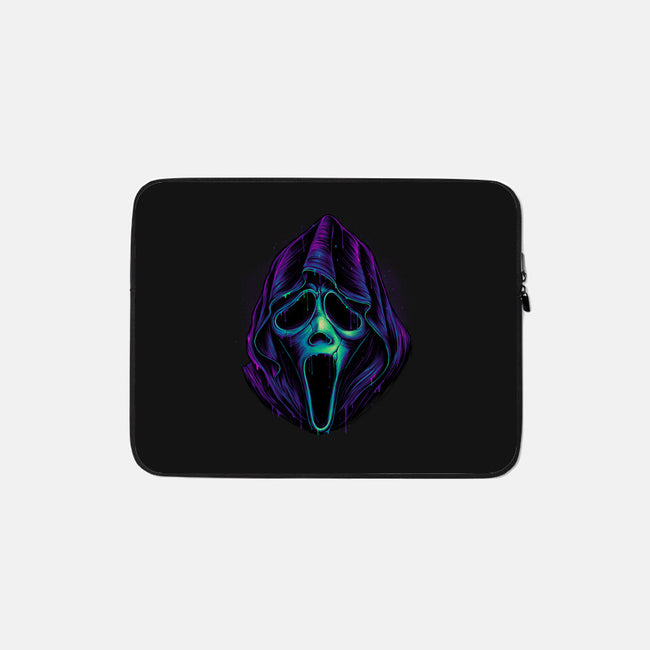 Glowing Ghost-none zippered laptop sleeve-glitchygorilla