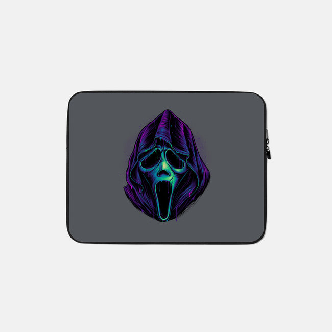 Glowing Ghost-none zippered laptop sleeve-glitchygorilla