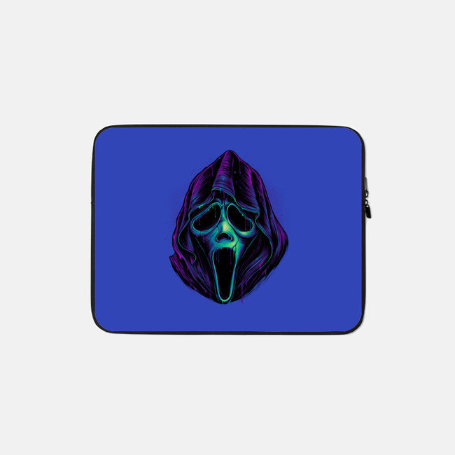 Glowing Ghost-none zippered laptop sleeve-glitchygorilla