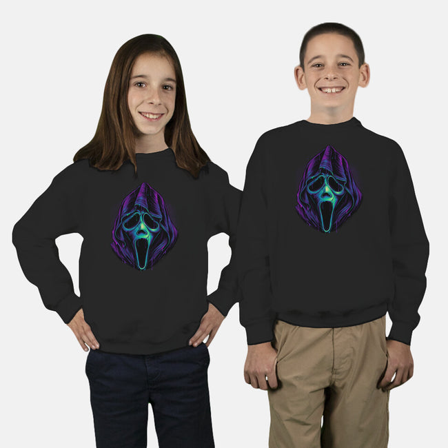 Glowing Ghost-youth crew neck sweatshirt-glitchygorilla