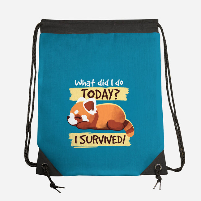 Survivor Red Panda-none drawstring bag-NemiMakeit