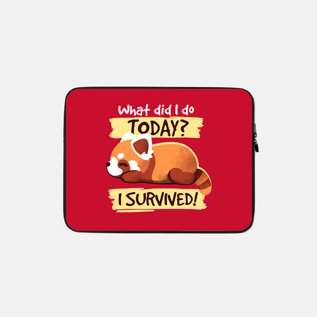 Survivor Red Panda-none zippered laptop sleeve-NemiMakeit