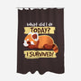 Survivor Red Panda-none polyester shower curtain-NemiMakeit