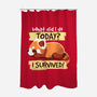 Survivor Red Panda-none polyester shower curtain-NemiMakeit