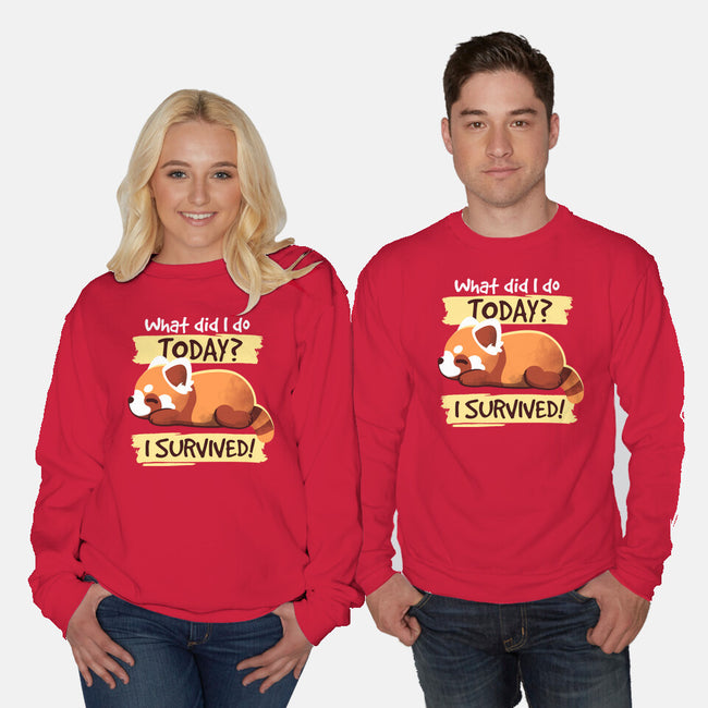 Survivor Red Panda-unisex crew neck sweatshirt-NemiMakeit