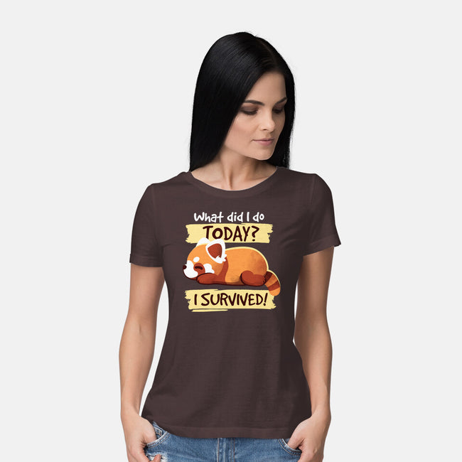 Survivor Red Panda-womens basic tee-NemiMakeit