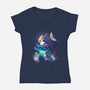 Cosmic Wonderland-womens v-neck tee-dandingeroz