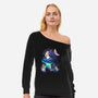 Cosmic Wonderland-womens off shoulder sweatshirt-dandingeroz