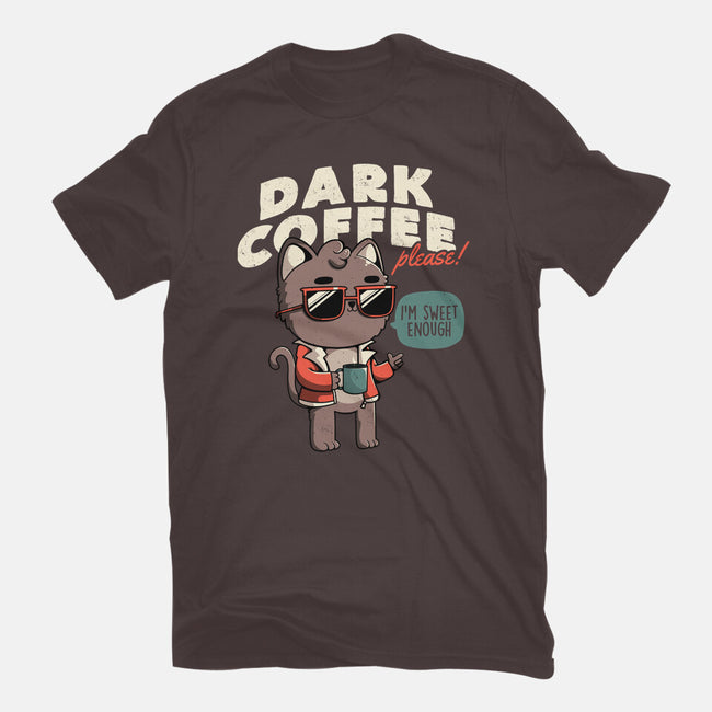 Dark Coffee Please-womens basic tee-koalastudio