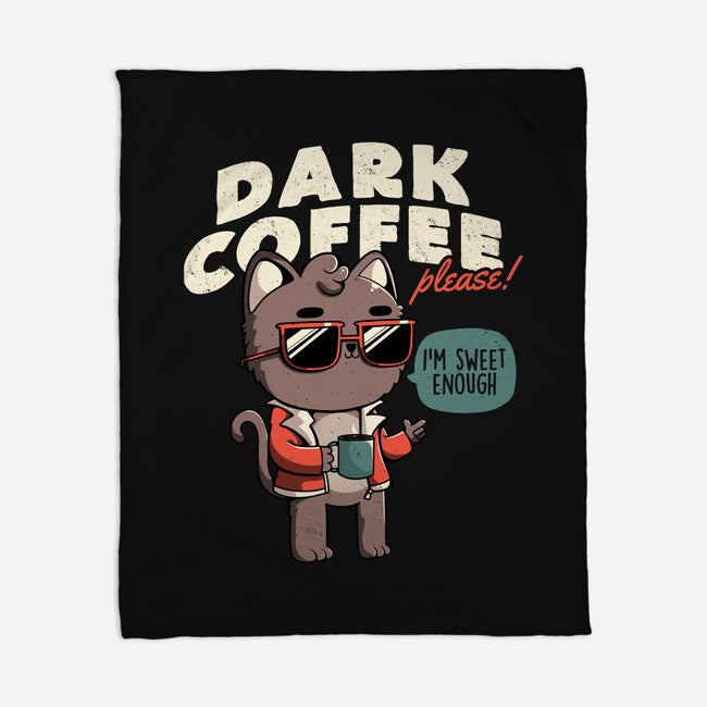 Dark Coffee Please-none fleece blanket-koalastudio
