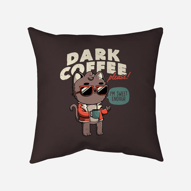 Dark Coffee Please-none removable cover w insert throw pillow-koalastudio