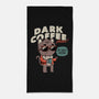 Dark Coffee Please-none beach towel-koalastudio