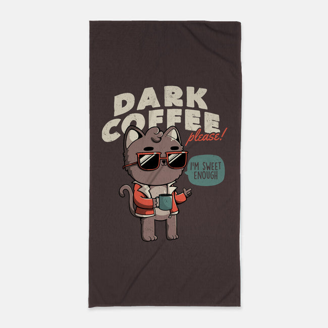 Dark Coffee Please-none beach towel-koalastudio