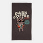 Dark Coffee Please-none beach towel-koalastudio