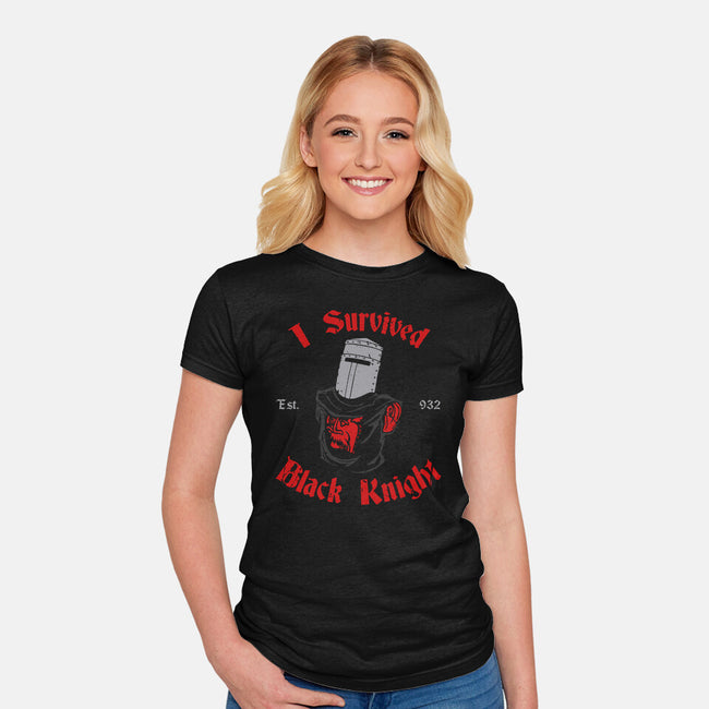 I Survived Black Knight-womens fitted tee-Melonseta