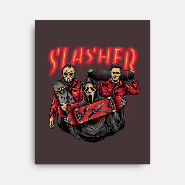 Slasher Club-none stretched canvas-glitchygorilla