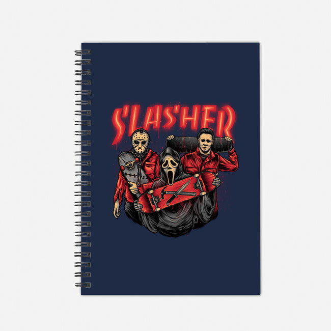 Slasher Club-none dot grid notebook-glitchygorilla