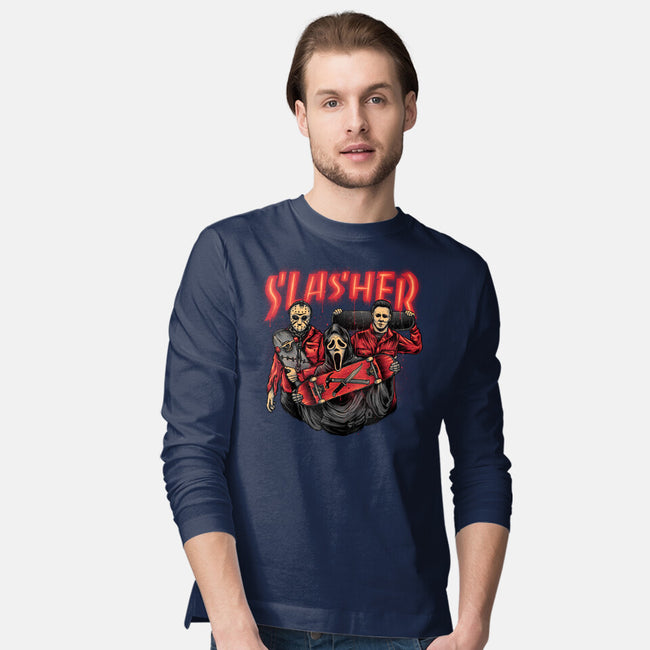Slasher Club-mens long sleeved tee-glitchygorilla