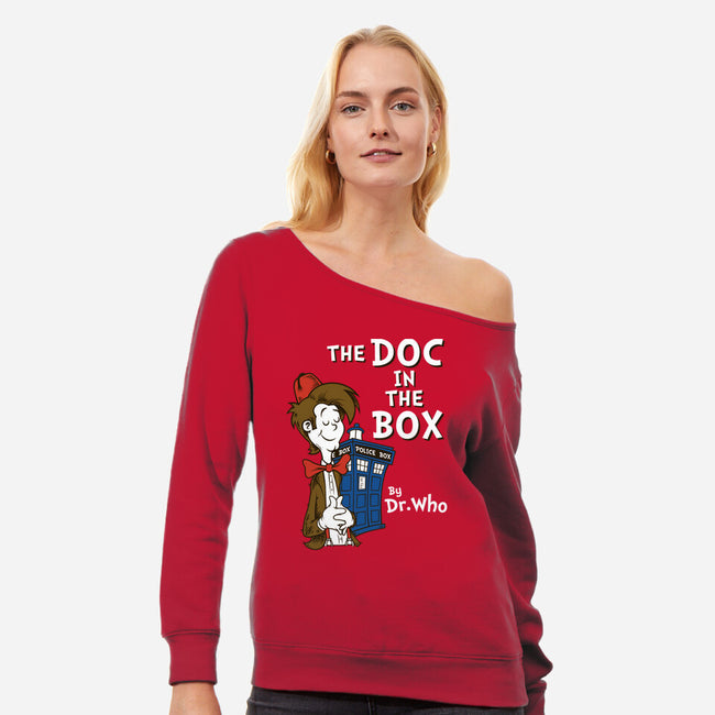 The Doc In The Box-womens off shoulder sweatshirt-Nemons