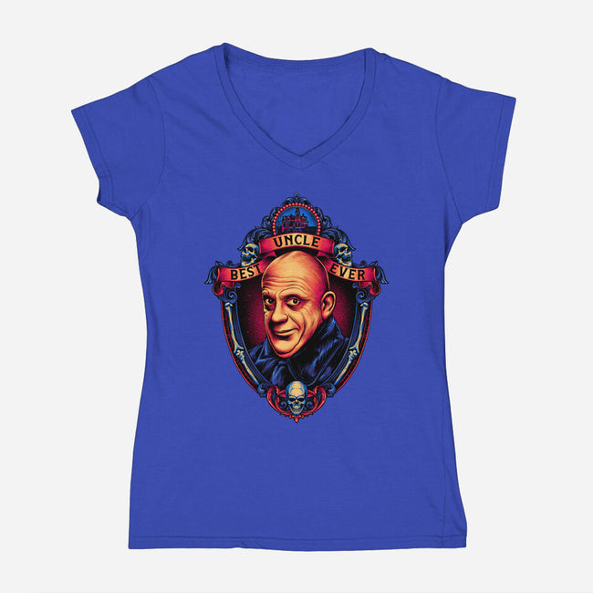 Best Uncle Ever-womens v-neck tee-glitchygorilla