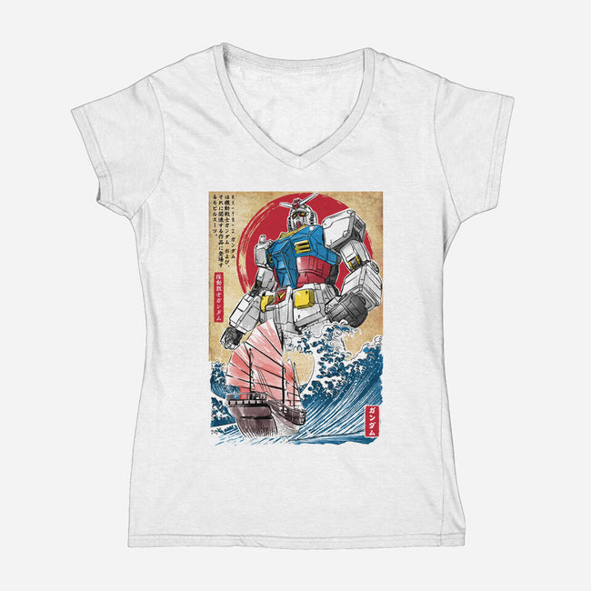 RX-78-2 Gundam In Japan-womens v-neck tee-DrMonekers