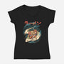 Ramen Delivery-womens v-neck tee-IKILO