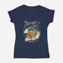Ramen Delivery-womens v-neck tee-IKILO