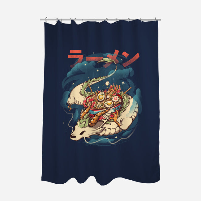 Ramen Delivery-none polyester shower curtain-IKILO
