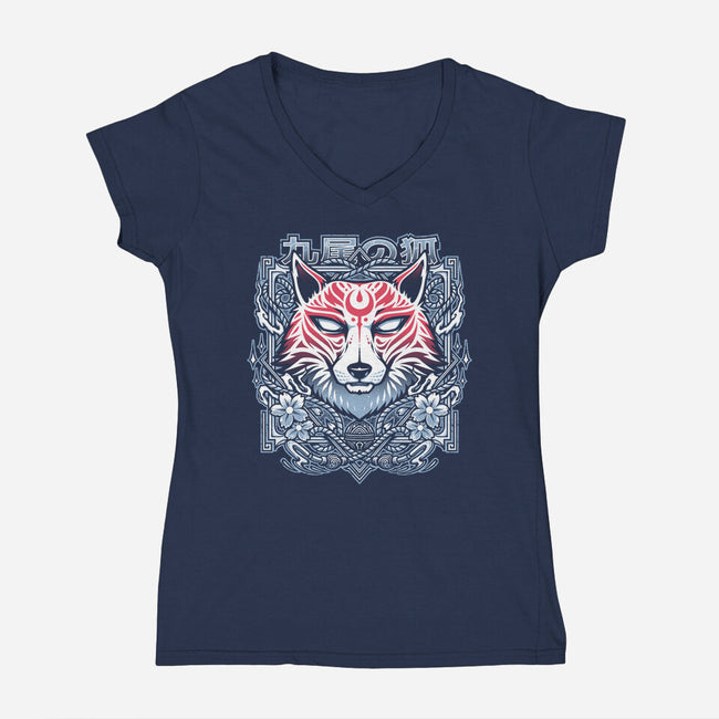 Kitsunine-womens v-neck tee-StudioM6