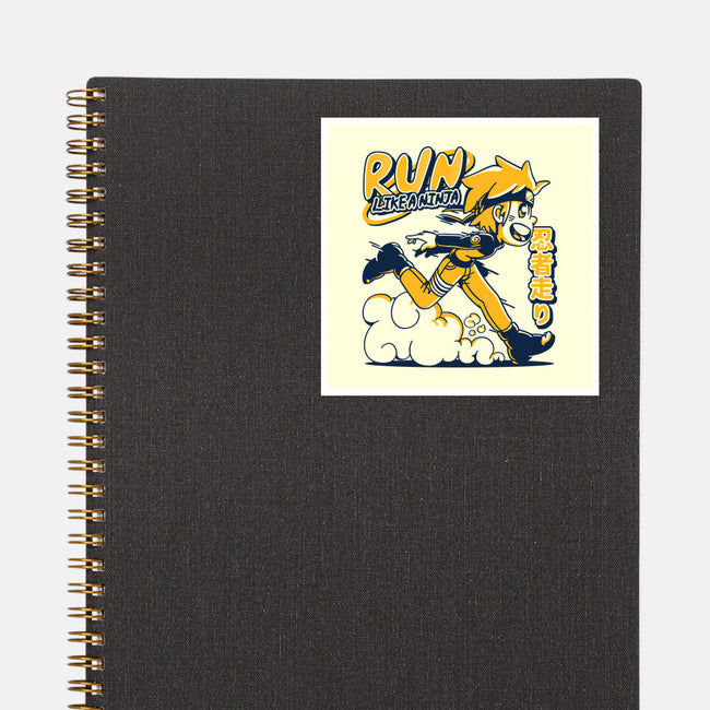 Ninja Run-none glossy sticker-estudiofitas