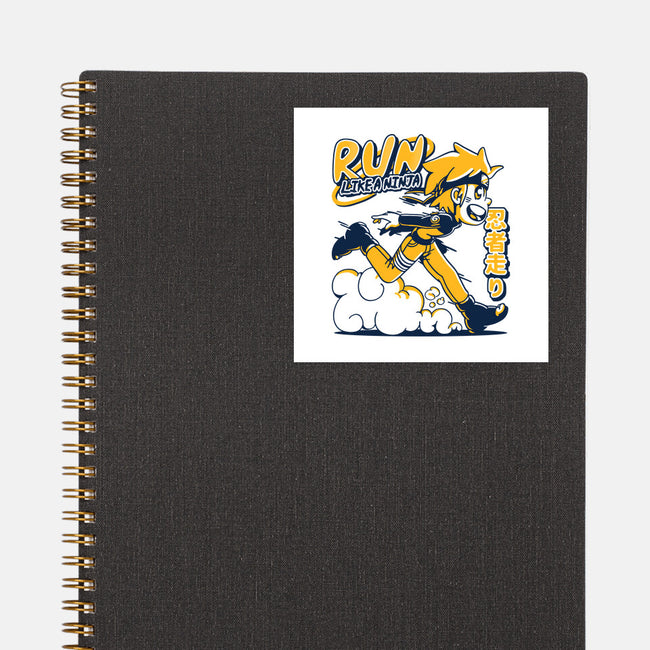 Ninja Run-none glossy sticker-estudiofitas