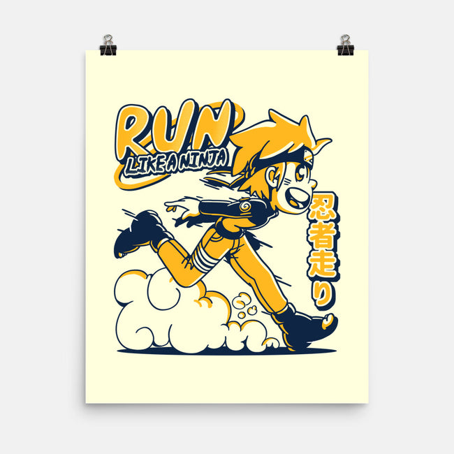 Ninja Run-none matte poster-estudiofitas