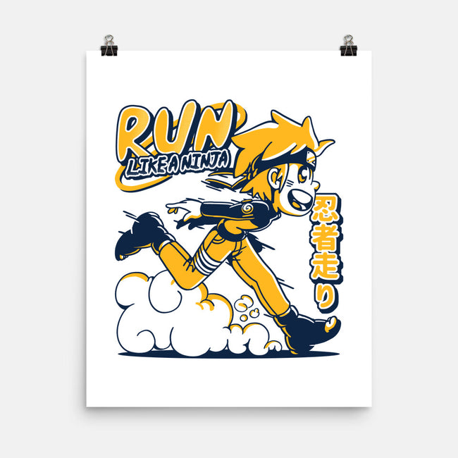 Ninja Run-none matte poster-estudiofitas