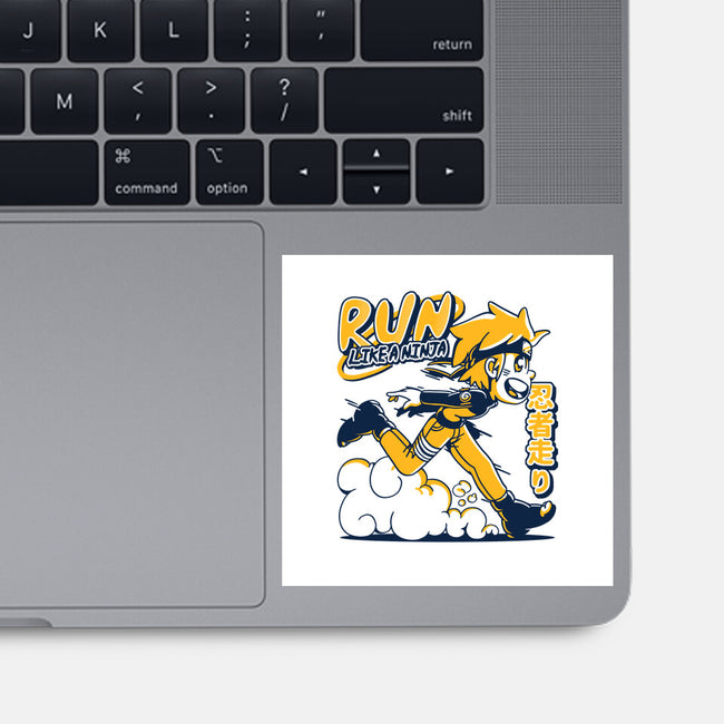 Ninja Run-none glossy sticker-estudiofitas